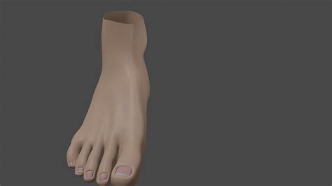 Female Feet 3d Model 20 Blend Fbx Free3d