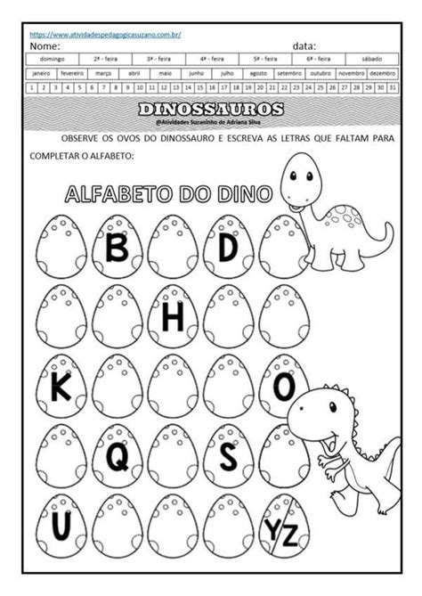 Atividades Para Ed Infantil Dinossauros Atividades Suzaninho