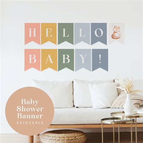 Welcome Baby Banner, Baby Shower Banner, Baby Banner Printable, Welcome ...