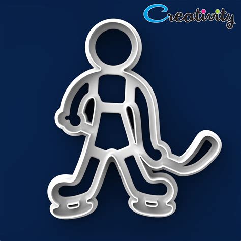 Stl File Hockey Player Cookie Cutter 3d Model 🏒・3d Printing Model To