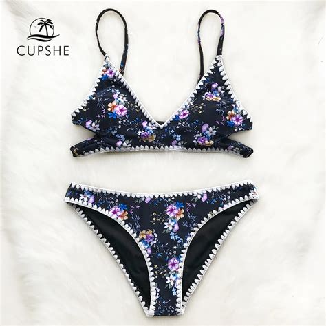 Aliexpress Comprar CUPSHE flor impresión Bikini las mujeres