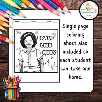 Ruby Bridges Craft Black History Month Collaborative Poster Color