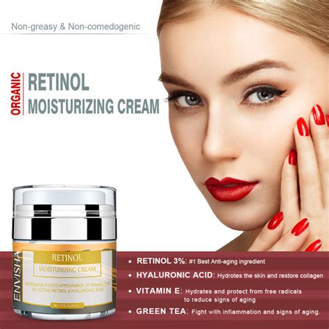 Envisha Face Cream Vitamin Retinol Moisturizer Hyaluronic Acid For Face