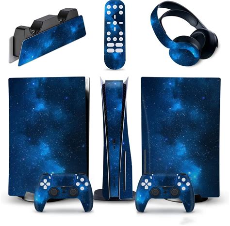 Conjunto completo de decalque para console PS5 edição de disco adesivo