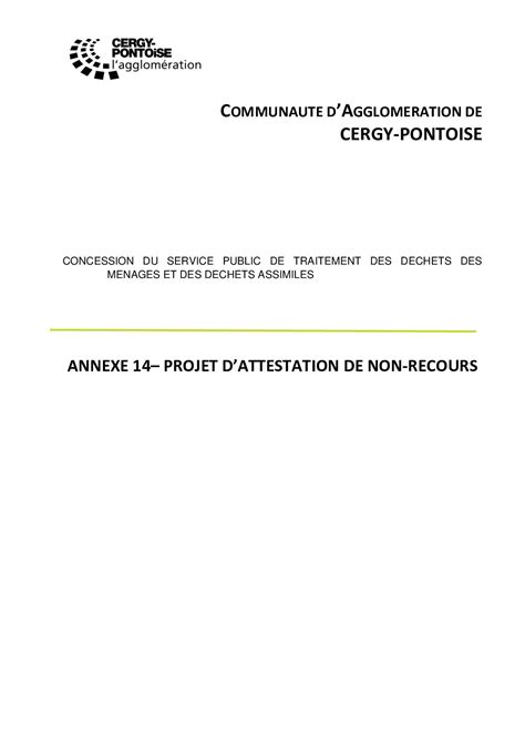 Calaméo 16 Annexe 14 Projet d attestation de non recours