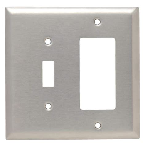 Legrand Pass And Seymour 302 304 S S 2 Gang 1 Toggle 1 Decorator Rocker Jumbo Wall Plate