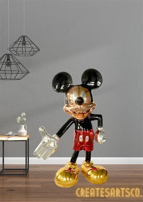 Mickey Mouse Statue Sculpture Pop Art Disney Character Home Decor Modern 130 180 Cm Etsy