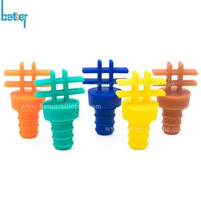 Customized Glass Wine Bottle Food Grade Silicone Rubber Plug Stoppers