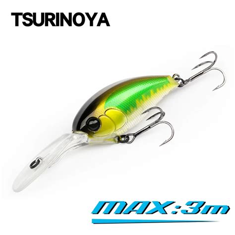 TSURINOYA 60F Crazy Wobbler Crankbait CHASER 60mm 16 6g Max 3m Deep