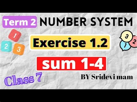 7th Maths Tamil Term 2 Ch 1 Number System Ex 1 2 Sum 1 4 By Sridevi