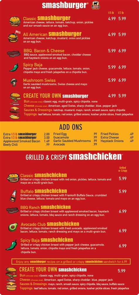 Smashburger Menu | Order a Better Burger Online! | Smash burger, Bbq ...