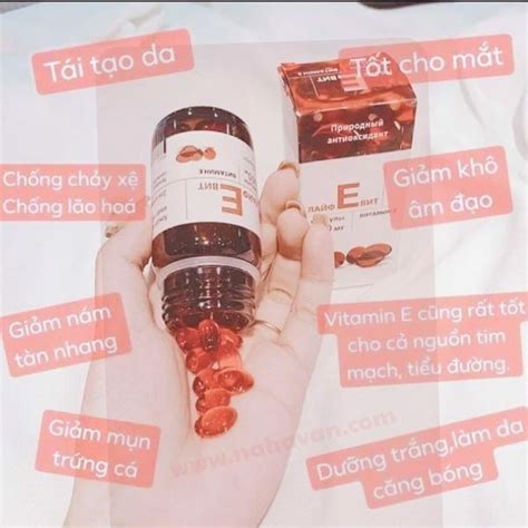 Vitamin E Đỏ Của Nga Mirrolla 270mg Chính Hãng Hộp 30 Viên