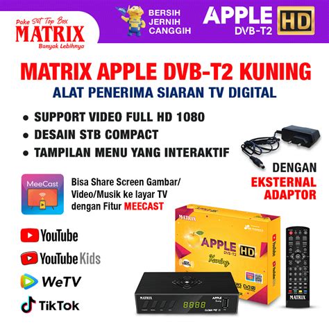 Jual Set Top Box Matrix Apple Kuning Dvb T Setopbox Digital Tv