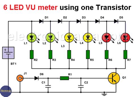 How To Make Led Vu Meter Circuit An6884 Simple Circuit Diagram