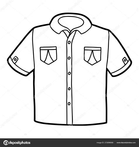 Coloring Book Men S Short Sleeved Shirt — Stock Vector © Ksenya Savva