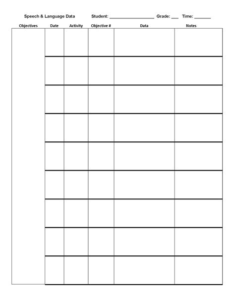 Data Collection Options For Speech Therapy Crazy Speech World