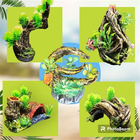 Jual Hiasan Tanaman Hias Plastik Aquarium Bonsai Hiasan Akuarium