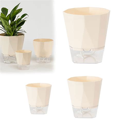 Federra Self Watering Planter African Violet Pots Clear Plastic