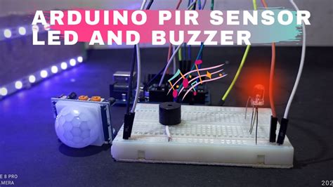 Arduino Pir Sensor Led And Buzzer Code Pir Motion Sensor Projects Youtube