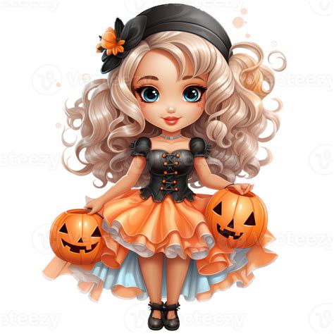 süß Halloween Baby Clip Art Illustration ai generativ 27236373 PNG