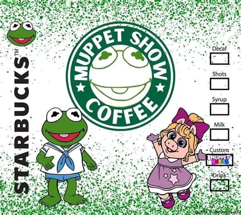 The Muppet Show Coffee Character And Miss Piggy Are Standing Next To