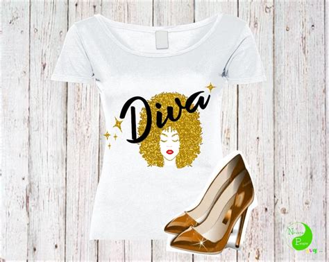 Diva Svg Girl Diva Afro Diva Black Girl Birthday Queen January Diva Svg Png Digital Cut