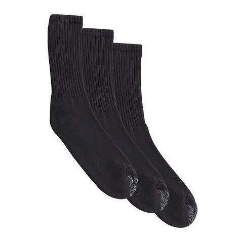 Silvertoe Mens Cushioned Crew Socks 3 Pair