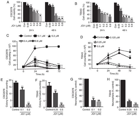 Treatment With Jq1 Reduces The Proliferation And Self Renewal Of Glioma Download Scientific