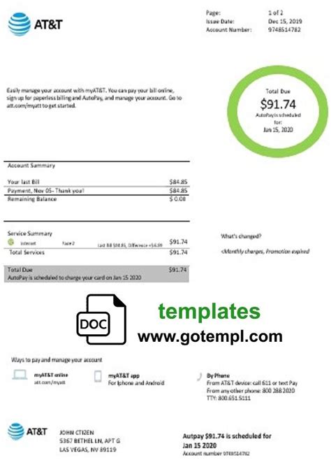 Light Bill Template Tennessee Mlgw Utility Bill Template