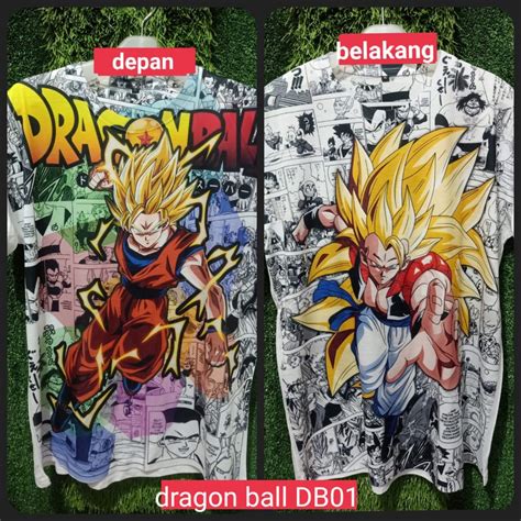 Jual Kaos Full Print Bolak Balik Dragon Ball Gogeta Db Kaos Fullprint