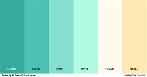 Perfectly At Peace Color Scheme - Palettes - SchemeColor.com