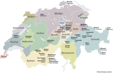 Common Swiss Surnames and Their Origin