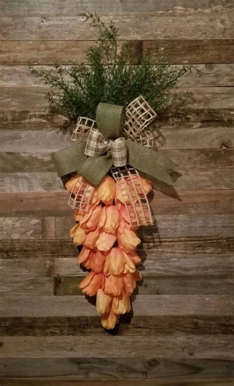 Spring Carrot Wreath Tulip Swag Spring Wreath Carrot Wreath Bunny