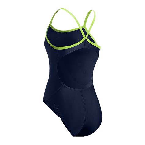 Nike Swim Nike Big Logo Swoosh 1 Piece Swimsuit Womens Midnight