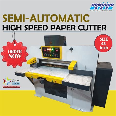 Semi Automatic Paper Cutting Machine Zx 4300SA 43 Inch At 450000