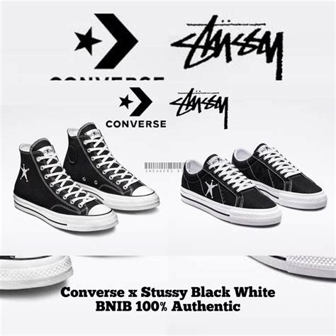 Jual Sepatu Converse X Stussy Black White Serries Bnib 100 Authentic