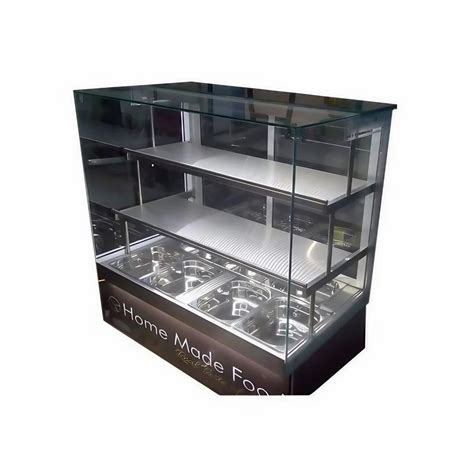 Rectangular Stainless Steel Display Counter For Restaurant Hotel