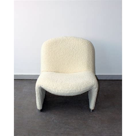 Paire De Fauteuils Vintage Alky En Acier Et Laine Bouclette Par