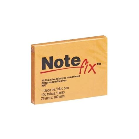 Bloco Adesivo Note Fix 76x12mm Laranja 100 Folhas