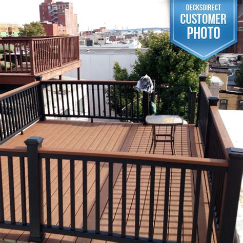 Trex Transcend Composite Railing System In Charcoal Black With Square