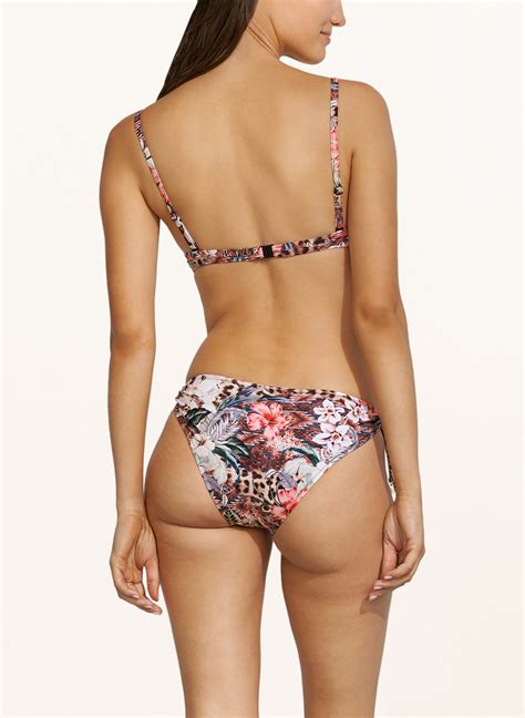 Watercult B Gel Bikini Top Leo Allures In Weiss Rot Hellbraun