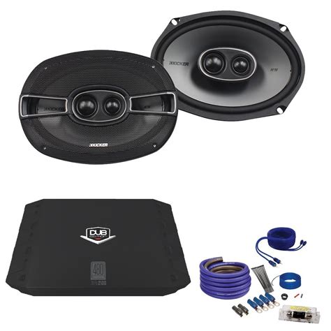 Kicker X Ksc Bundle With Duba Watt Amplifier Wire Kit