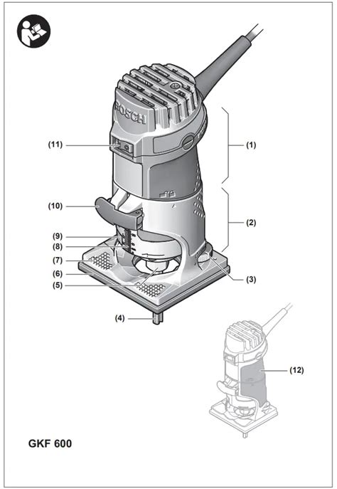 BOSCH GKF 600 Professional Trimmer Palm Router Instruction Manual