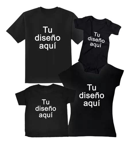 Kit Familiar Playeras Personalizadas Tu Diseño Moda Original