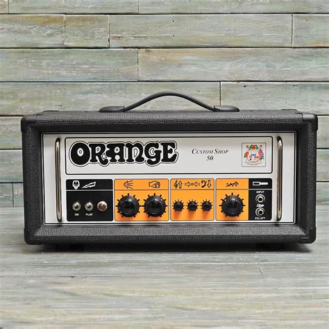 Orange Custom Shop 50 Hand Wired Guitar Amp Head - Black | Reverb