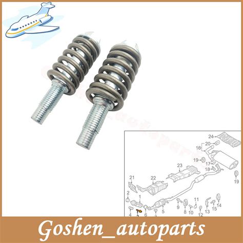 Downpipe car Bolts Spring Kit MR431025 MR431024 For Mitsubishi Lancer ...