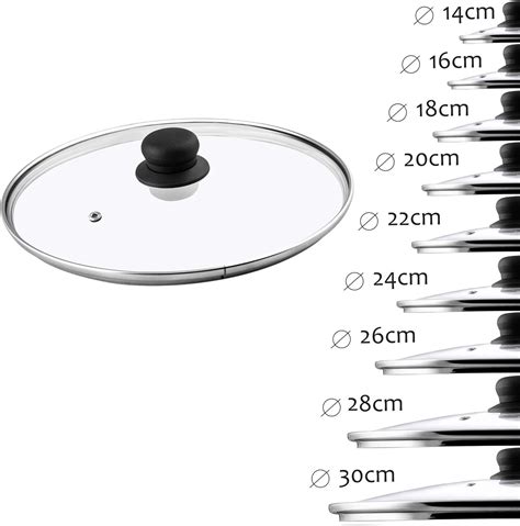 Kadax Couvercle En Verre Pour Poeles Et Casseroles Couvercle R Sistant