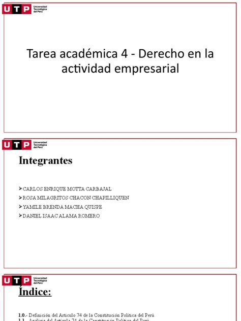 Tarea Académica 4 Derecho En La Actividad Empresarial Pdf Impuestos Salario