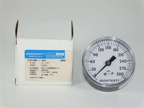 New Ashcroft Psi Pressure Gauge Dial Meter Npt