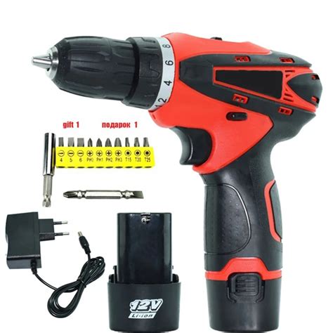 Electric Drill 12v Charging Lithium Battery Cordless Electric Drill